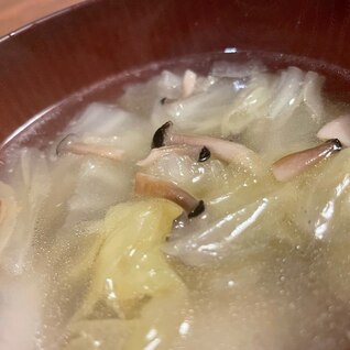 【安くて】白菜とシメジの塩麹スープ【ヘルシー】